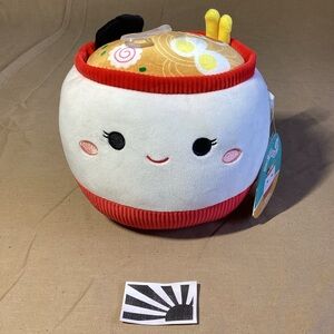 Squishmallows For Pets Squeaky Dog Toy "Raisy the Ramen Bowl"